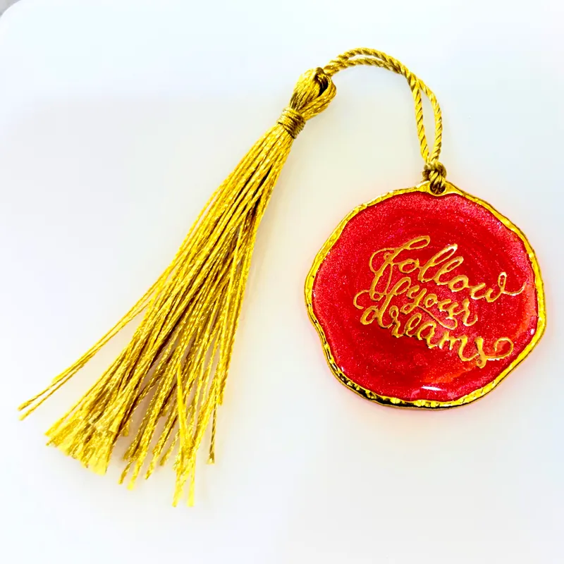 Follow Your Dreams Resin Wax Seal Charm Bookmark