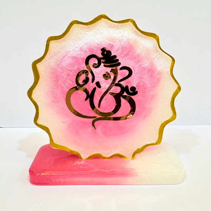 Divine Ganesha Om Resin Desk Stand