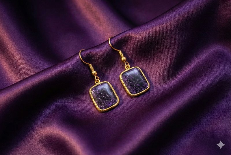 Sparkling Deep Purple Drops