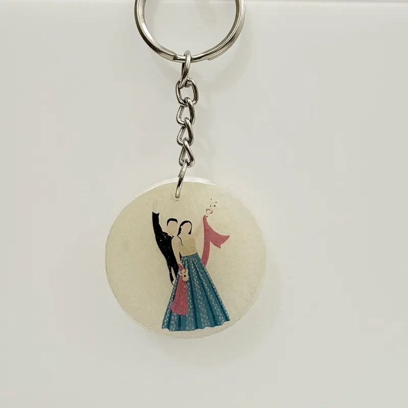 Ethereal Romance Resin Keychain - Dancing Couple